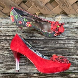 Poetic License | Summer Bloom floral frosted heels